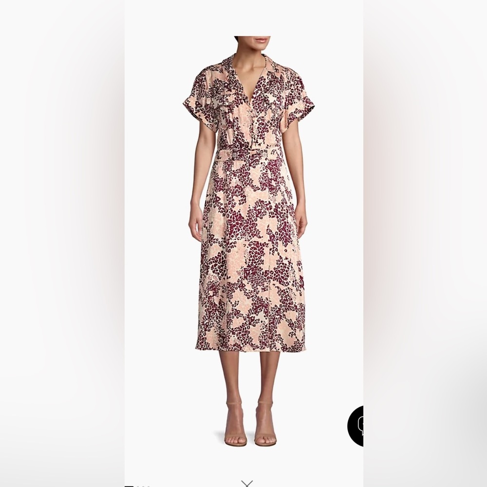 Equipment
Orlena Floral & Leopard Print Silk-Blend A-Line Shirtdress SIZE 0